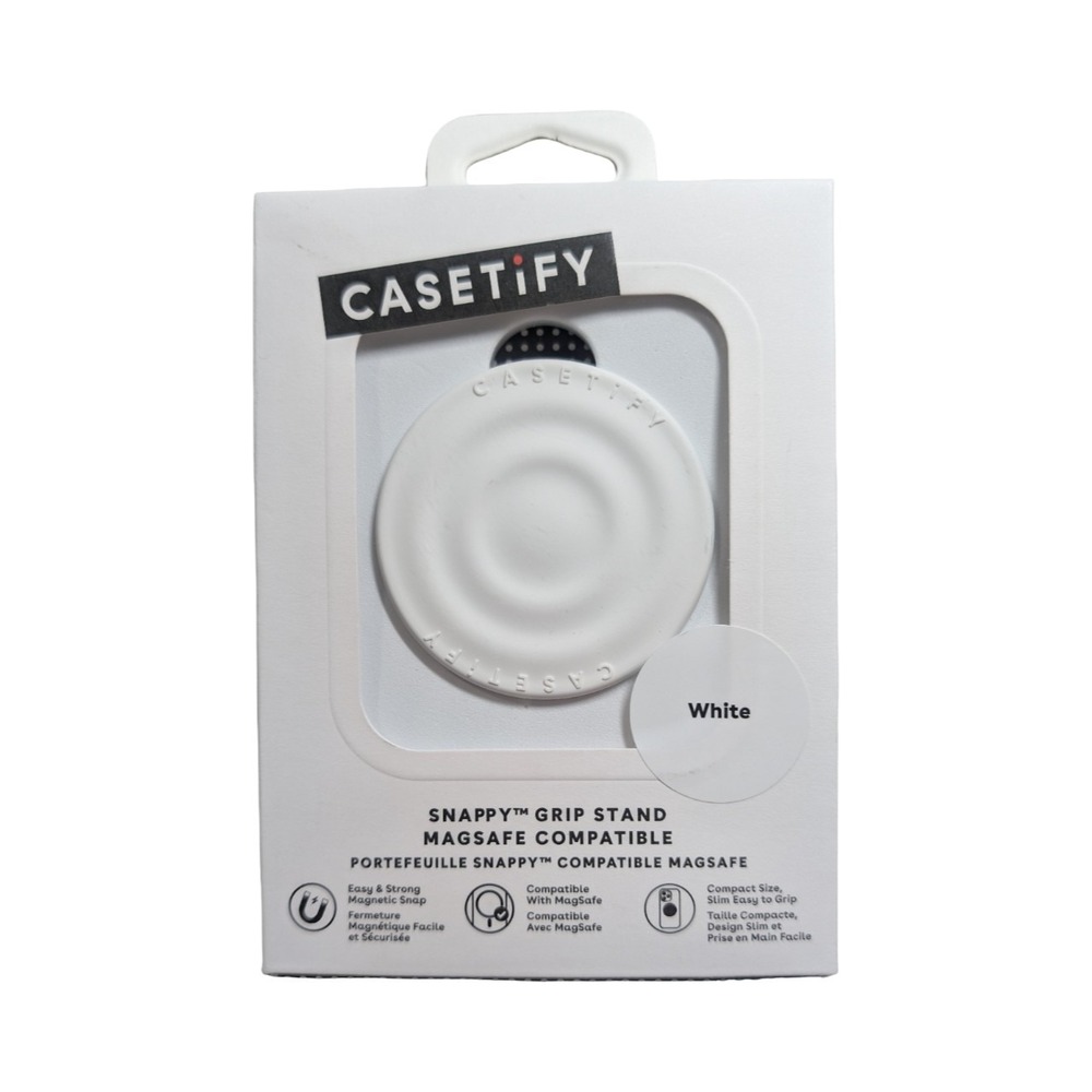 Mm2-O CASETiFY Snappy Ripple Grip Stand - White